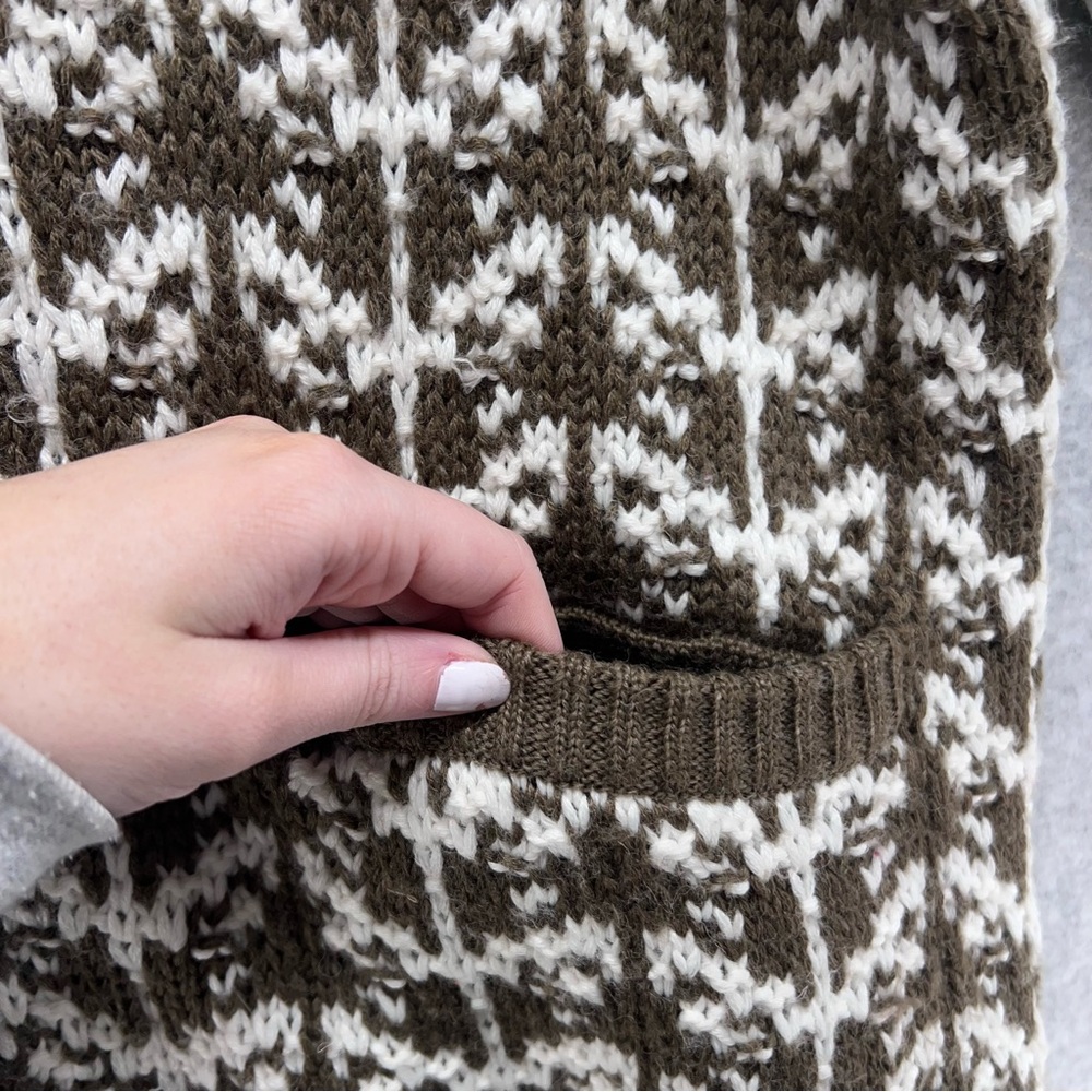 Chico's Chocolate and Ivory Knit Cardigan - Picture 5 of 10
